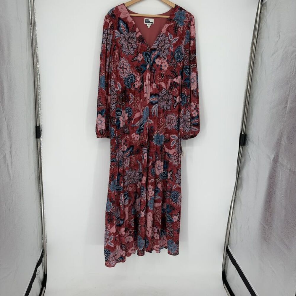 Maggy London Floral Multicolor Maxi Dress